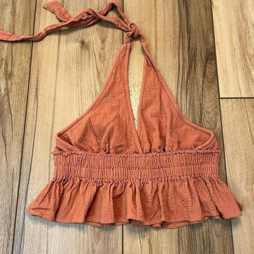 Cotton Candy Ruffle Halter Top - Picture 2 of 3